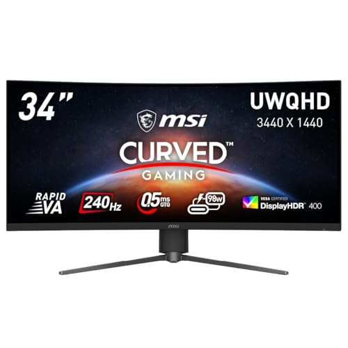 MSI 34インチ UWQHD ゲーミングモニター Amazon.co.jp: MSI Optix MAG341CQ 湾曲 34インチ ゲーミングモニタ